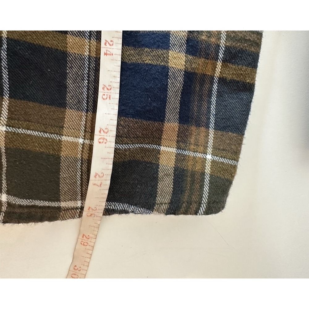EDDIE BAUER Men Flannel Shirt 2XL Plaid Cozy Outdoor Classic Pocket Long Sleeve - Picture 6 of 8